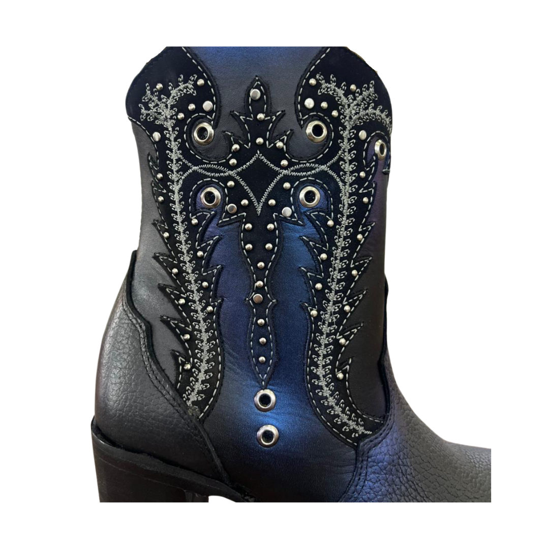 Botin CUADRA Negro/Azul