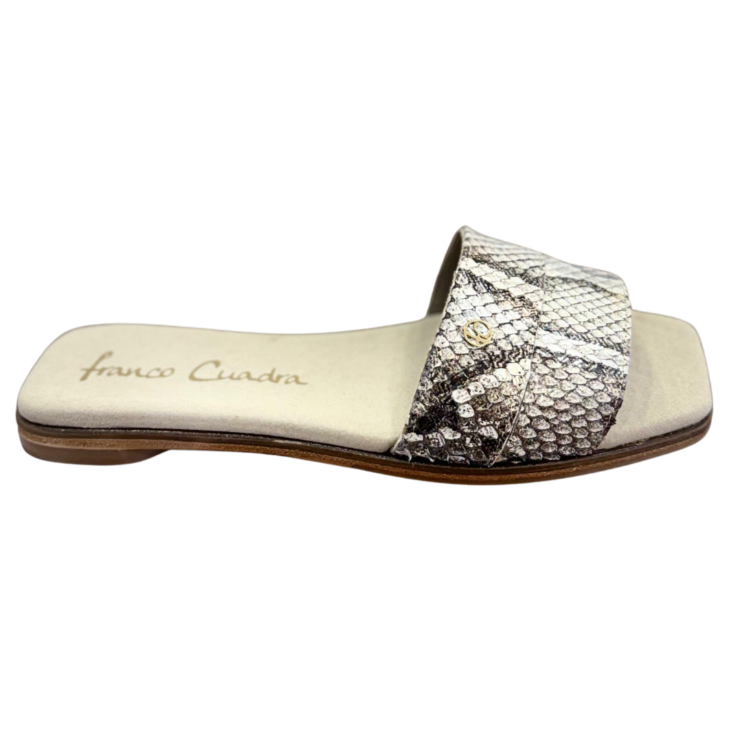 Sandalia CUADRA Pitón Beige