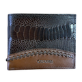 Cartera CUADRA Avestruz Café