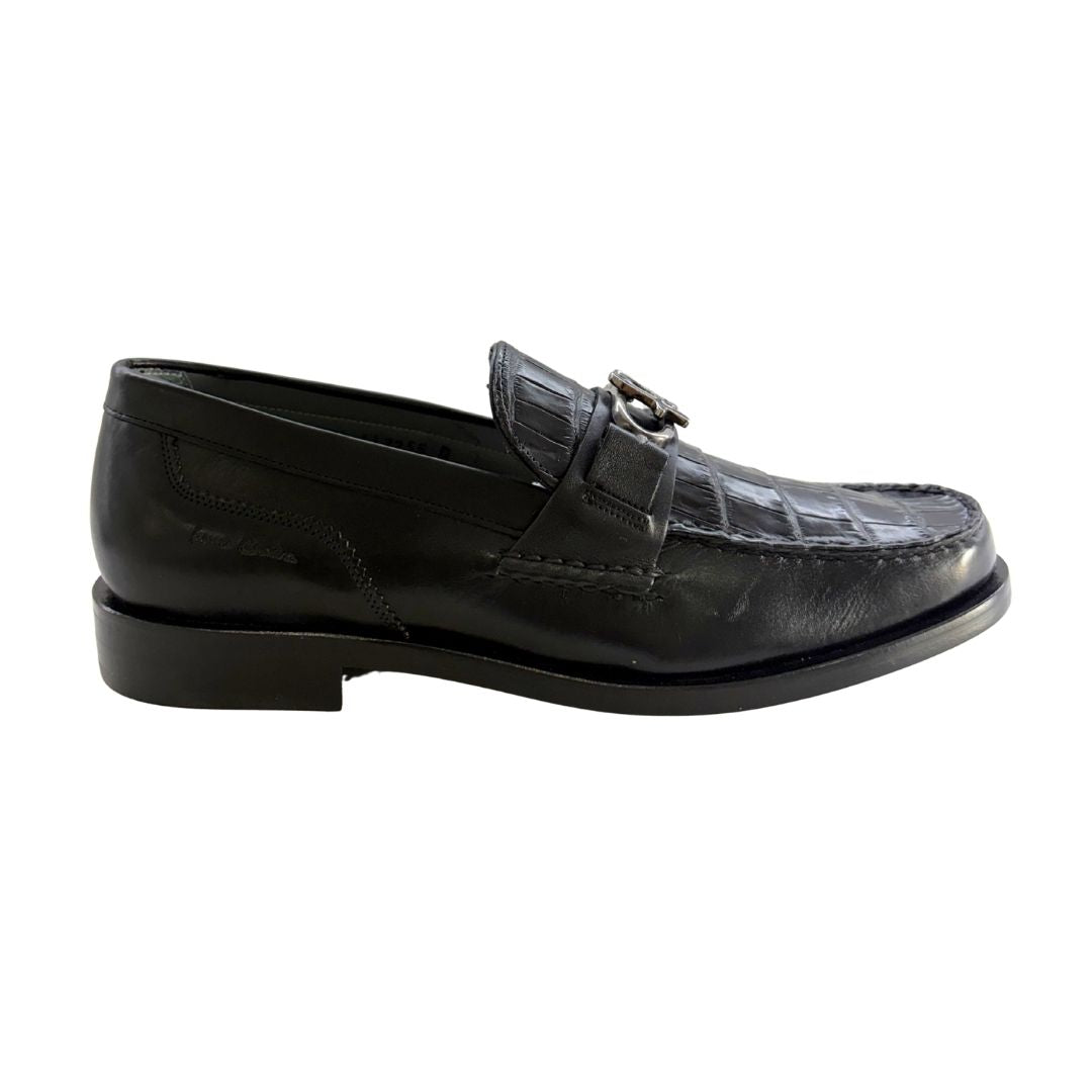 Zapato CUADRA Negro Cocodrilo