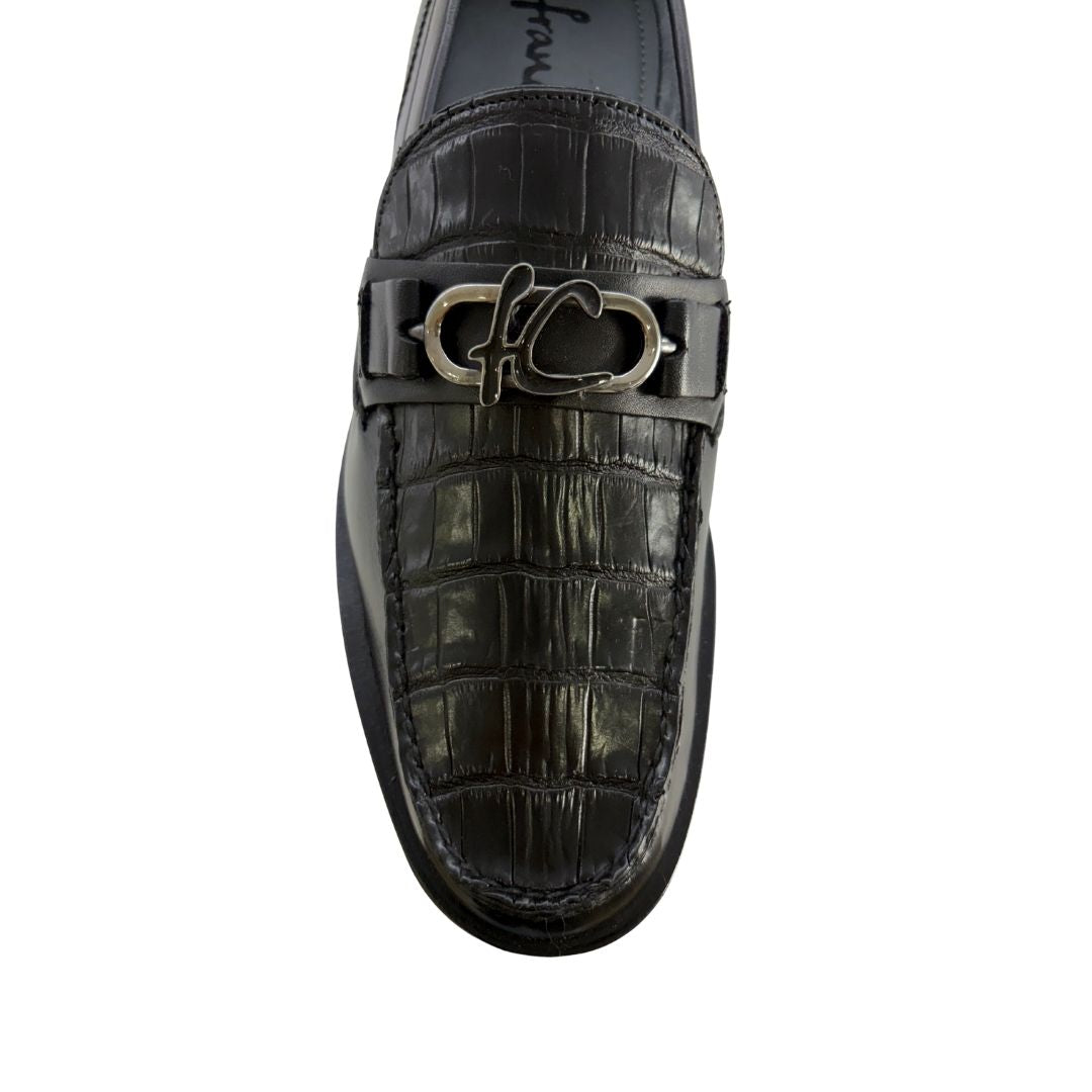 Zapato CUADRA Negro Cocodrilo