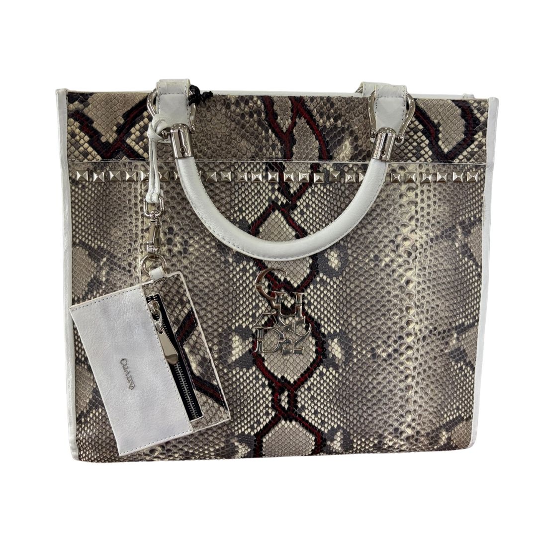 Bolsa CUADRA Blanca Pitón