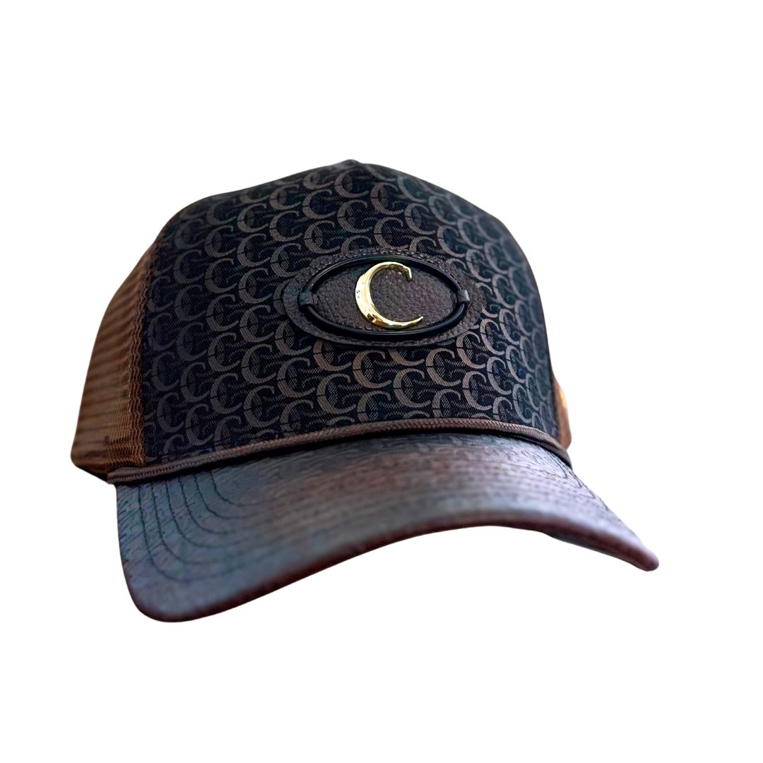 Gorra Cuadra café/negra