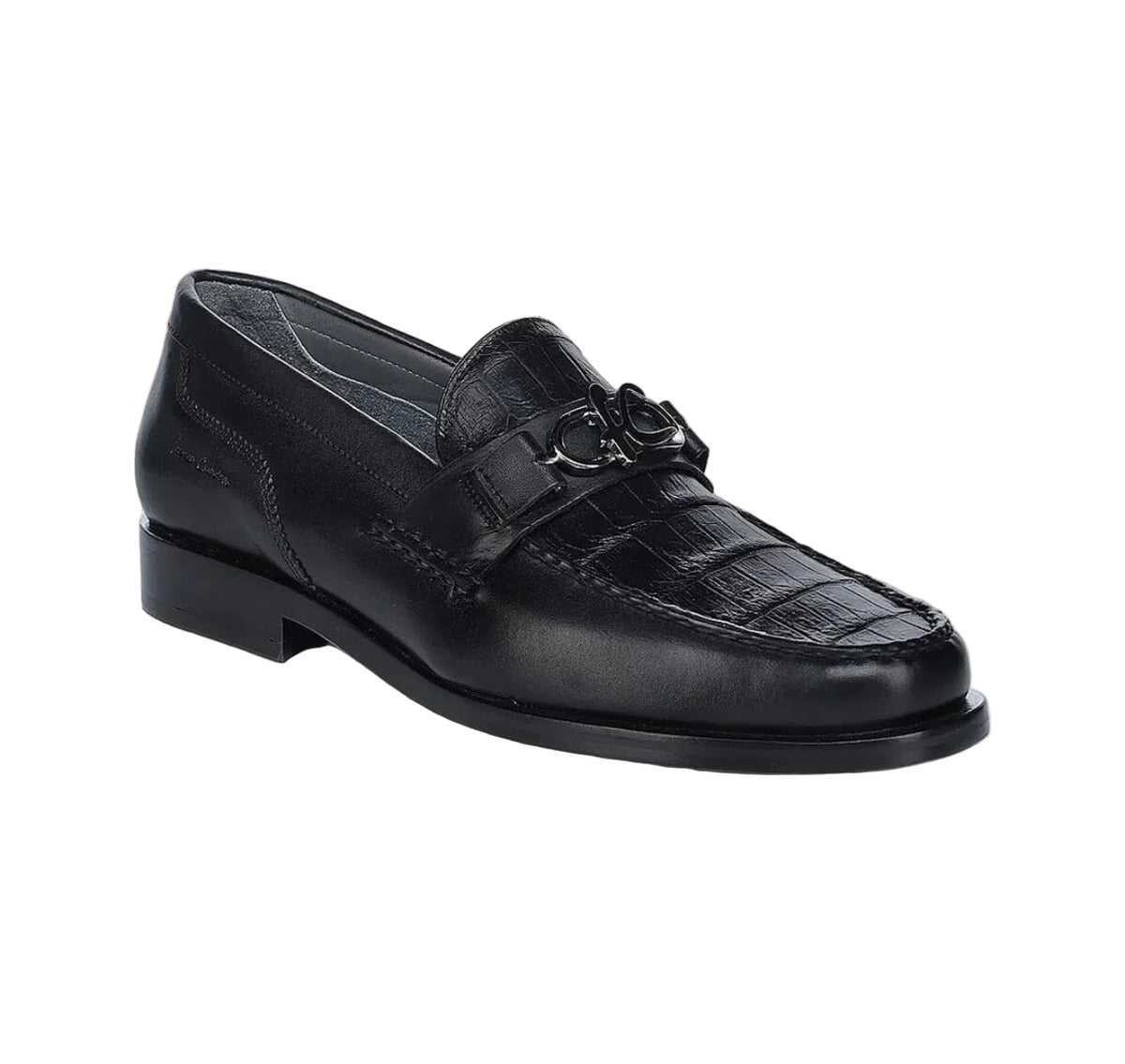 Zapato CUADRA Negro Cocodrilo