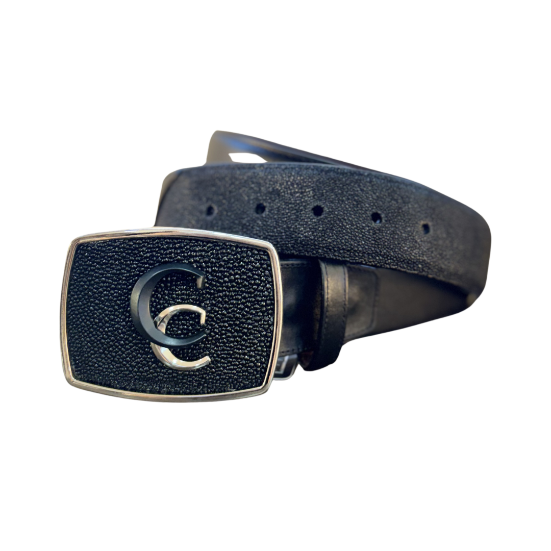 Cinto CUADRA Mantarraya Negro